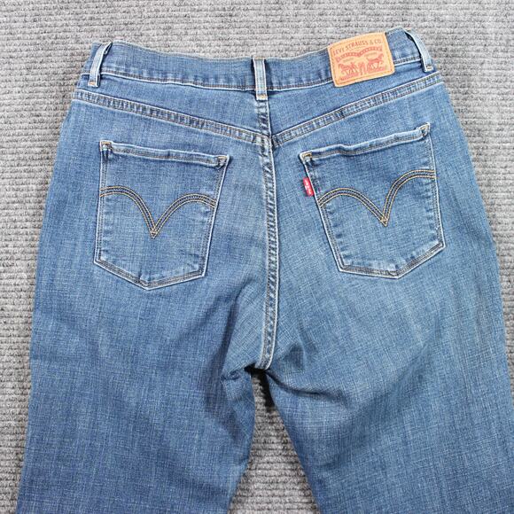 Levi’s Classic Straight Womens 8 Blue Mid Rise Stretch Jeans W29 L23 Light Wash - Picture 8 of 12